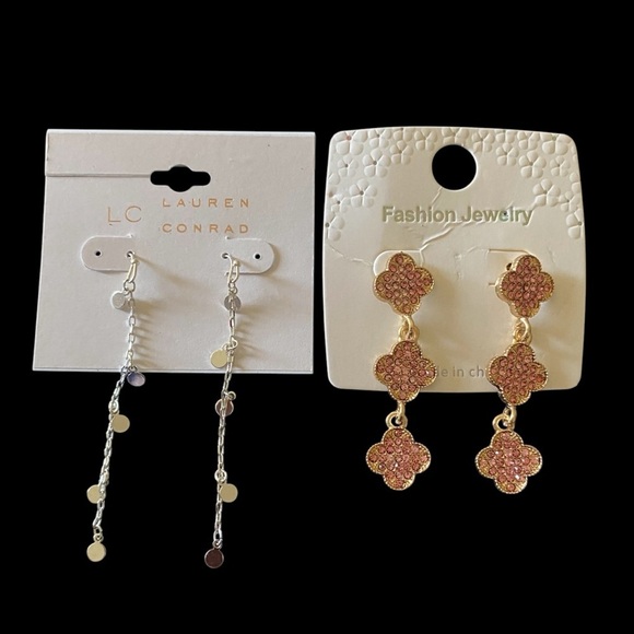 LC Lauren Conrad Jewelry - NWT-TWO PAIRS DANGLE EARRINGS-LC LAUREN CONRAD & FASHION EARRINGS